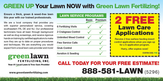 Screenshot of Lawn Care Direct Mailer