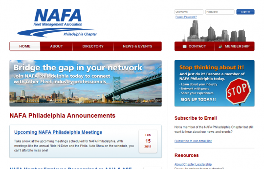Screenshot of nafaphiladelphia.org