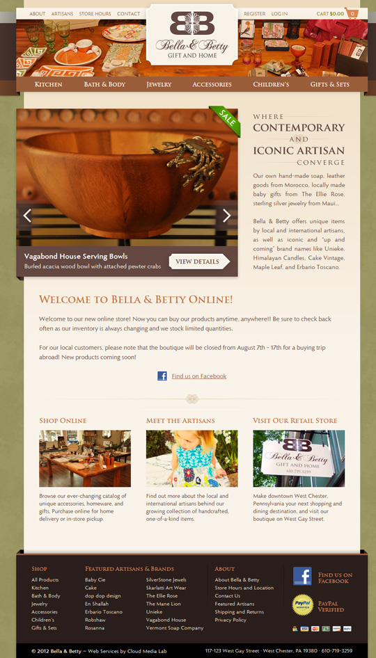 Screenshot of bellaandbetty.com