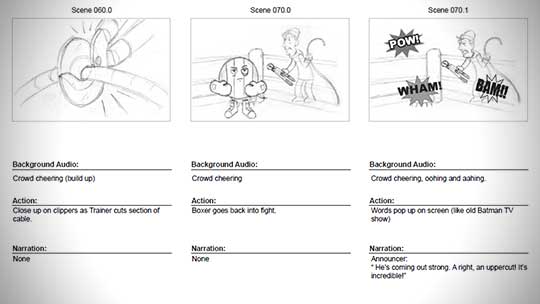 Screenshot of Cable Supplier Boxing Animation