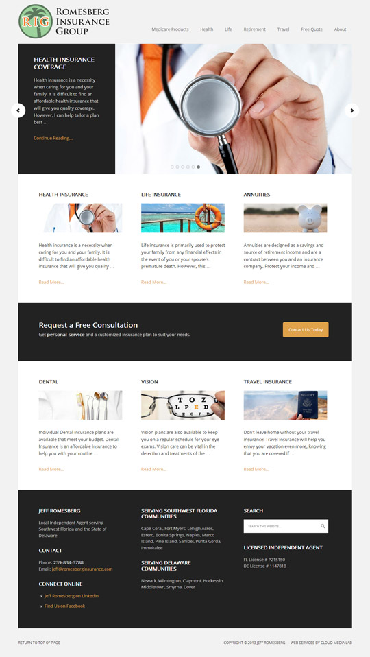 Screenshot of romesberginsurance.com